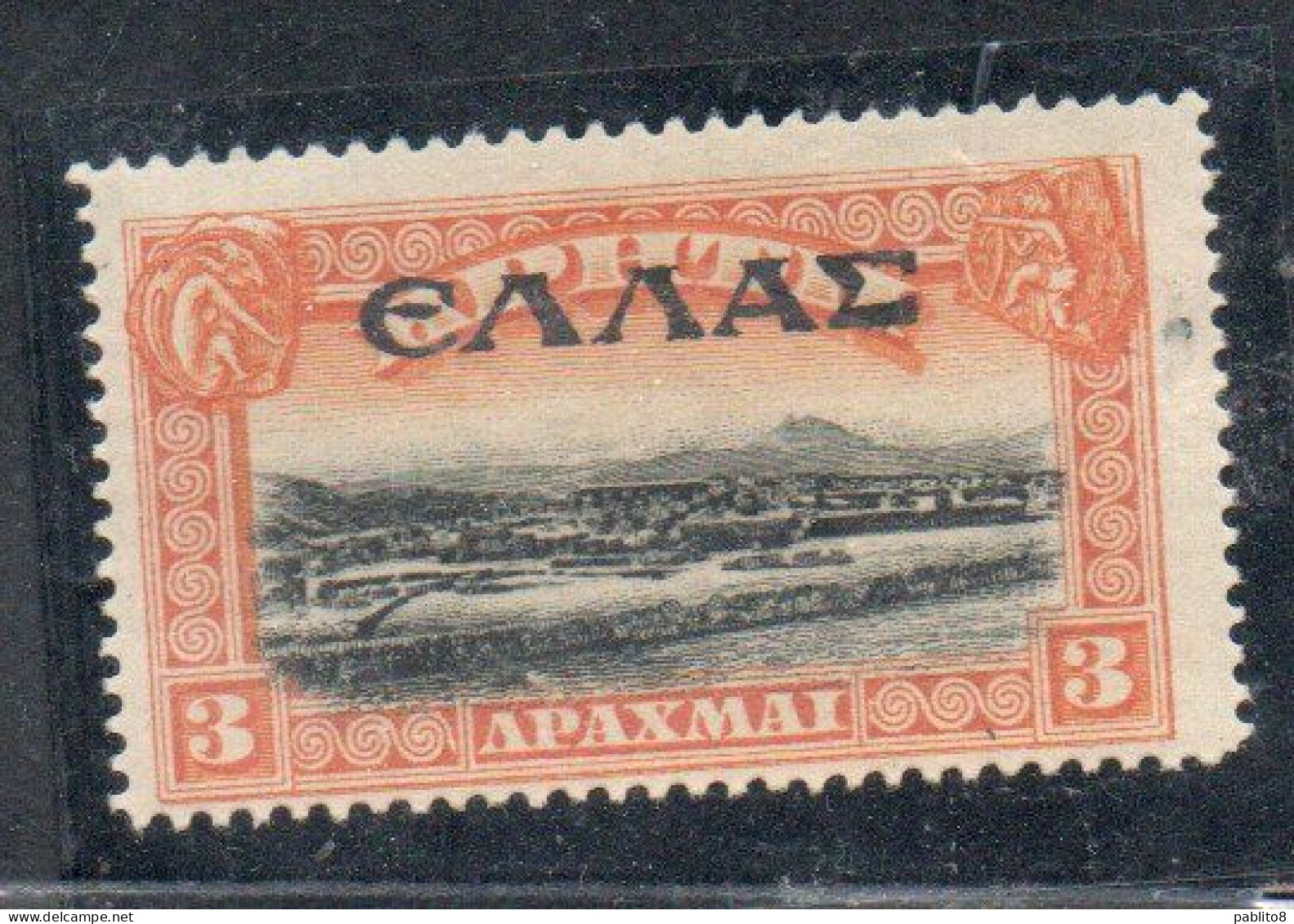 CRETE CRETA KRETE 1905 PALACE OF MINOS RUINS KNOSSOS ELLAS OVERPRINTED 3d MH - Crete