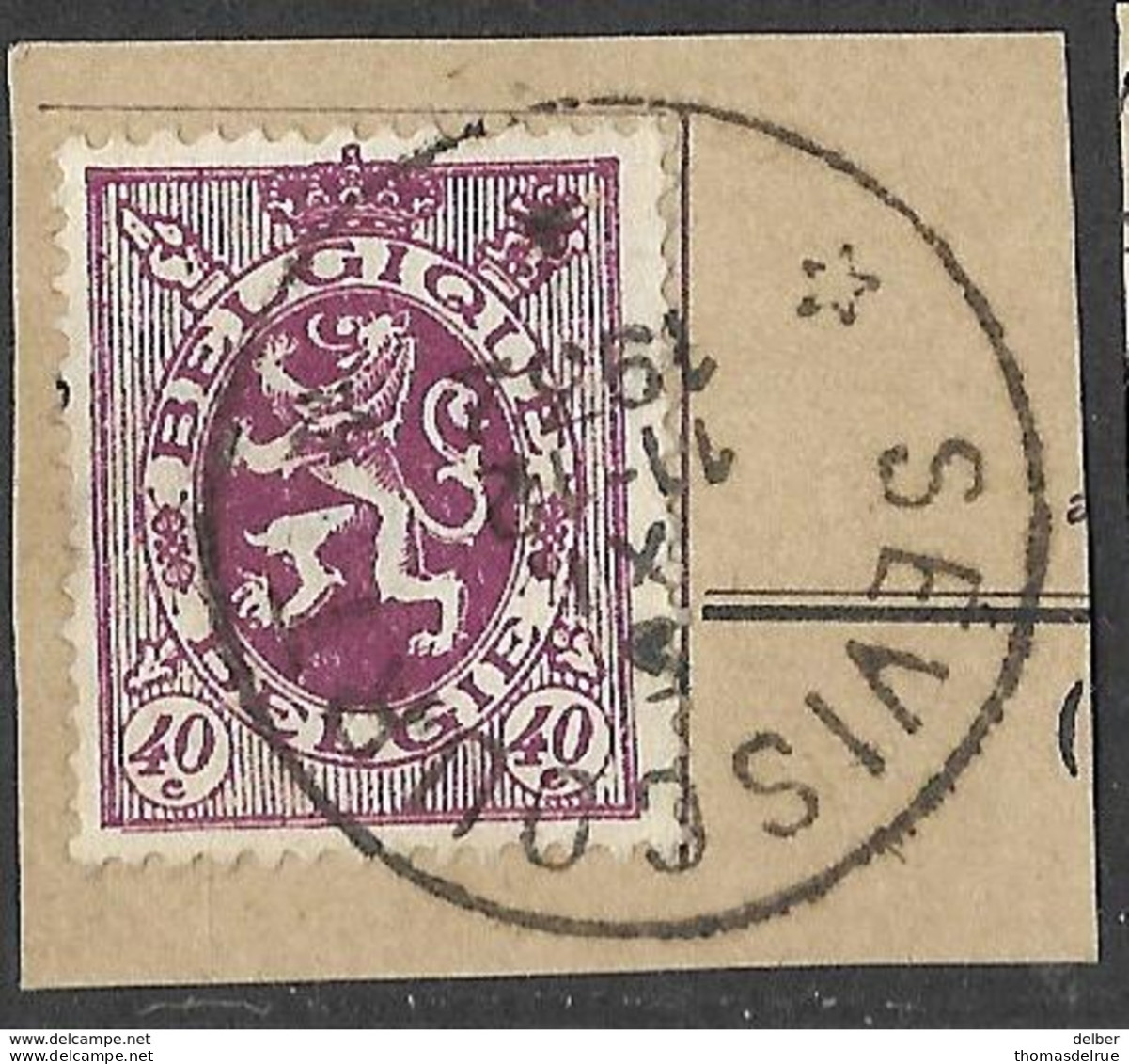 8S-110: N°284: *SEVISCOURT* : Sterstempel - 1929-1937 Heraldieke Leeuw