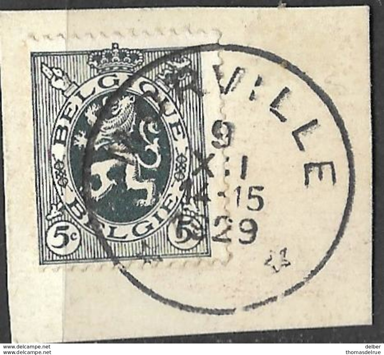 8S-119: N°279: *FORVILLE* : Sterstempel - 1929-1937 Heraldieke Leeuw