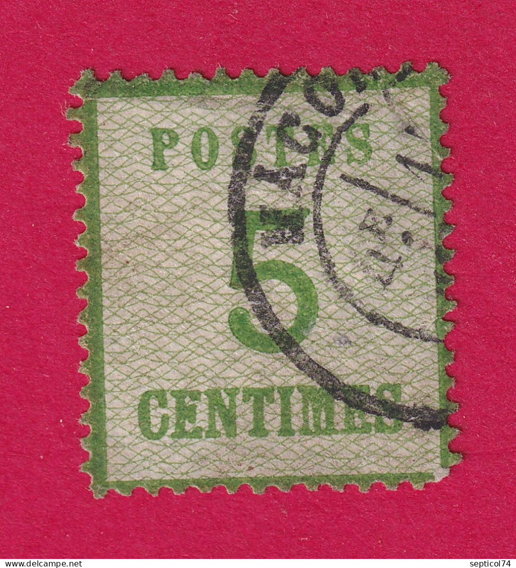 ALSACE LORRAINE N°4 CAD TYPE 7 FRANCAIS MACON SAONE ET LOIRE RARE TIMBRE BRIEFMARKEN FRANCE - Oblitérés