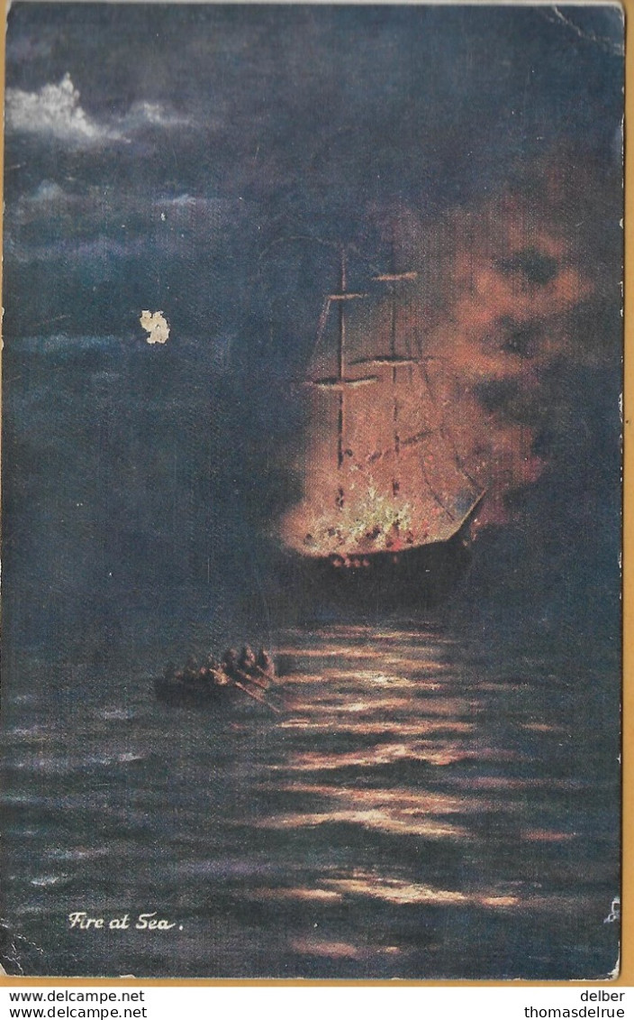 6ik-544: Fire At Sea: Yctb - HAPOBA....> Gand: 1909 - Otros & Sin Clasificación