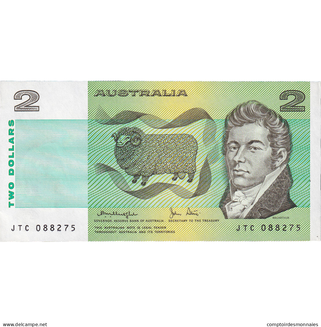 Billet, Australie, 2 Dollars, 1974-85, 1983, KM:43d, NEUF - 1974-94 Australia Reserve Bank (Banknoten Aus Papier)