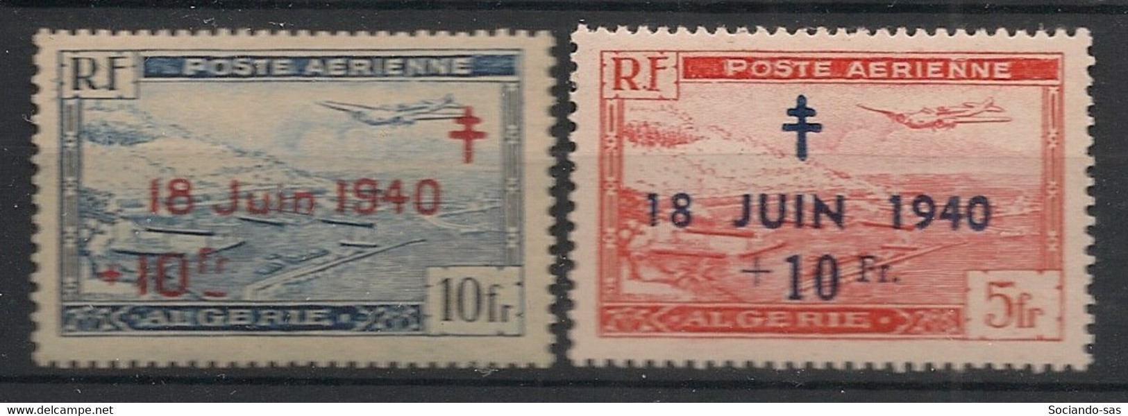 ALGERIE - 1947-48 - Poste Aérienne PA N°Yv. 7 Et 8 - Complet - Neuf Luxe ** / MNH / Postfrisch - Poste Aérienne