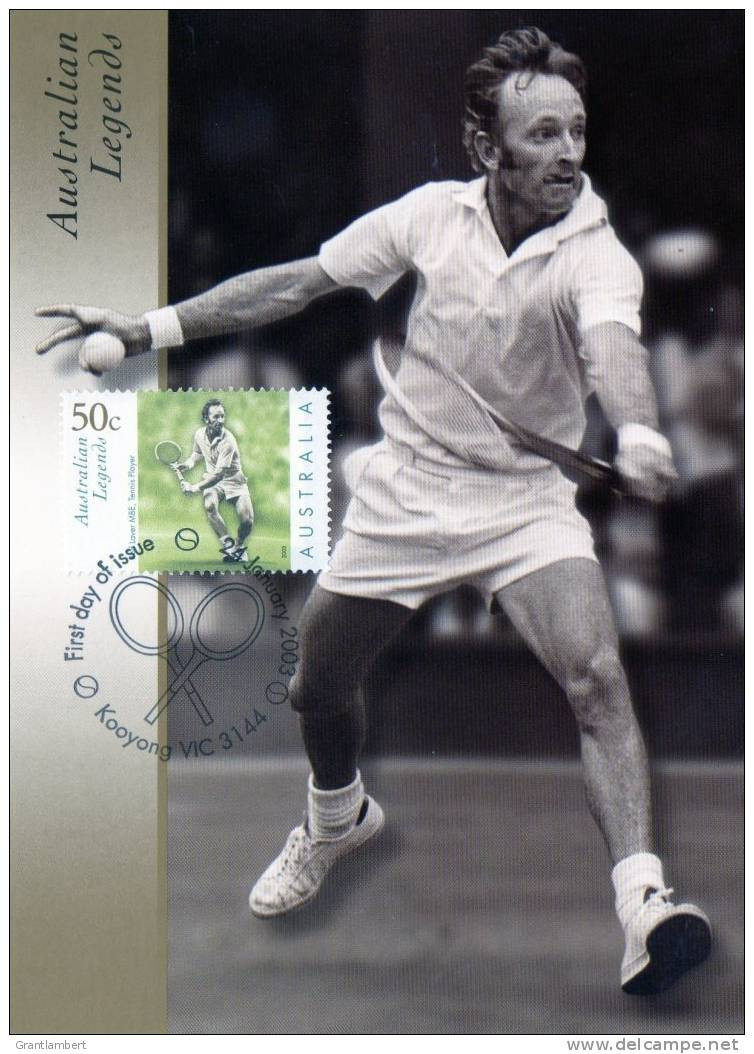 Australia 2003 Tennis 50c Rod Laver Wimbledon C1970 Maximum Card - Maximumkarten (MC)