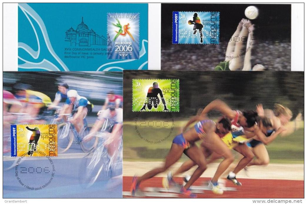 Australia 2006 Commonwealth Games Set Of 4 Maximum Cards - Cartes-Maximum (CM)