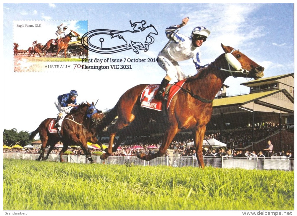 Australia 2014 Horse Racecourses 70c Eagle Farm, QLD Maximum Card - Maximumkarten (MC)