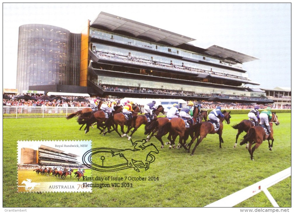 Australia 2014 Horse Racecourses 70c Royal Randwick, NSW Maximum Card - Maximumkarten (MC)