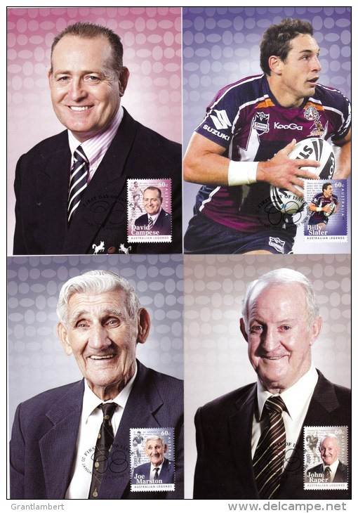 Australia 2012 Legends Of Football Set Of 8 Maximum Cards - 2 Scans - Cartes-Maximum (CM)