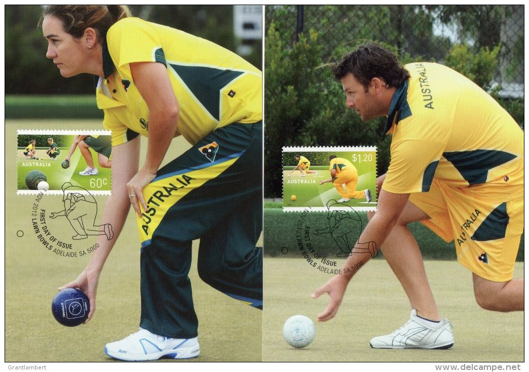 Australia 2012 Lawn Bowls Set Of 2 Maximum Card S - Cartes-Maximum (CM)