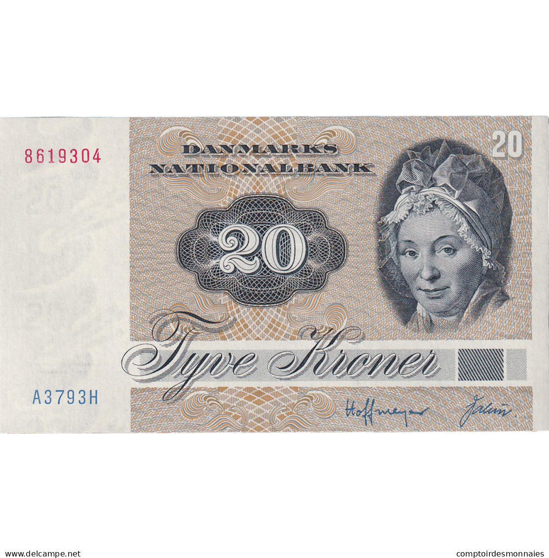 Billet, Danemark, 20 Kroner, 1979-1988, Undated, KM:49a, NEUF - Danemark