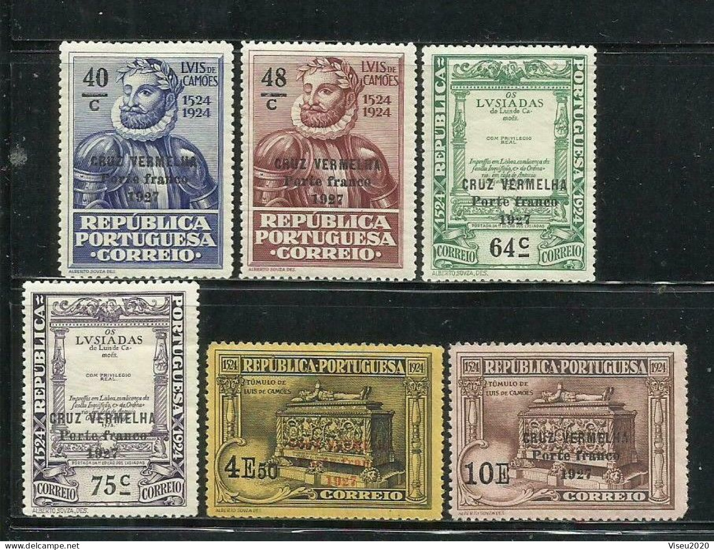 Portugal Porte Franco 1927 - Selos Do 4º Centenário Do Nascimento De Luís De Camões (1924) OVP - Set Completo - Nuovi