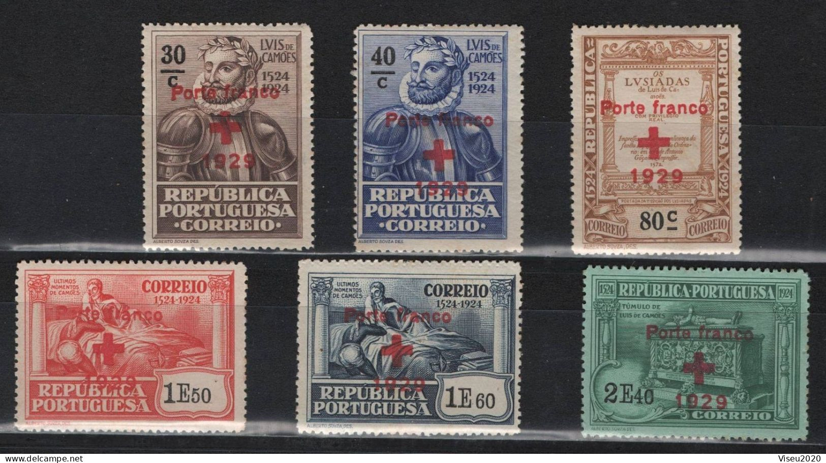 Portugal Porte Franco 1929 - Selos Do 4º Centenário Do Nascimento De Luís De Camões (1924) OVP - Set Completo - Ungebraucht