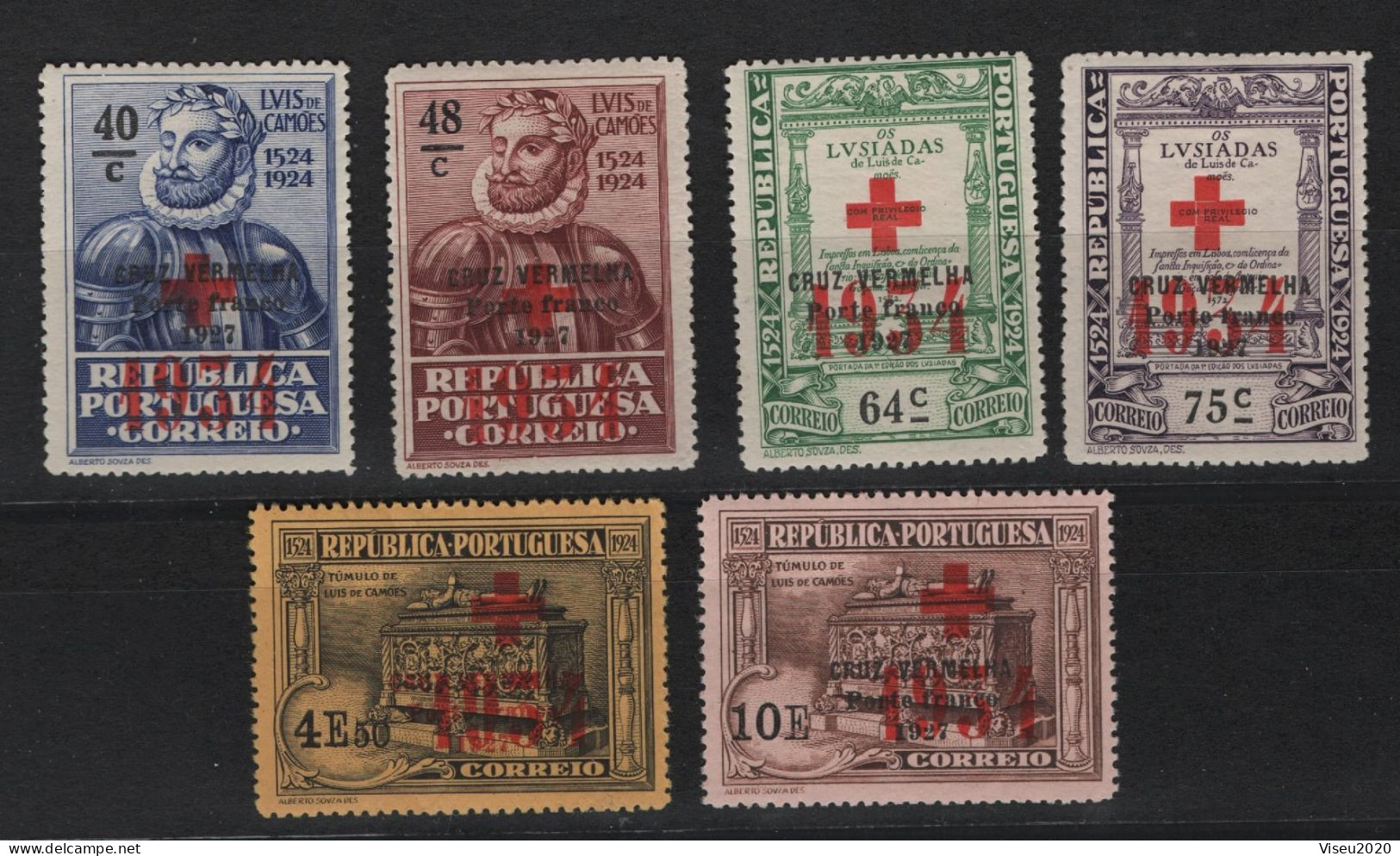 Portugal Porte Franco 1934 - Selos Do 4º Centenário Do Nascimento De Luís De Camões (1924) OVP - Set Completo - Ongebruikt