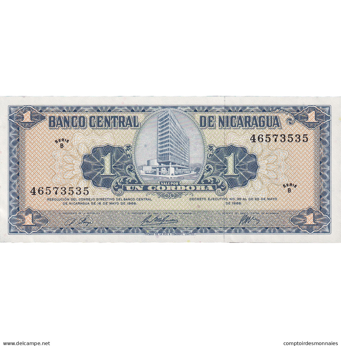 Billet, Nicaragua, 1 Cordoba, D.1968, KM:115a, NEUF - Nicaragua