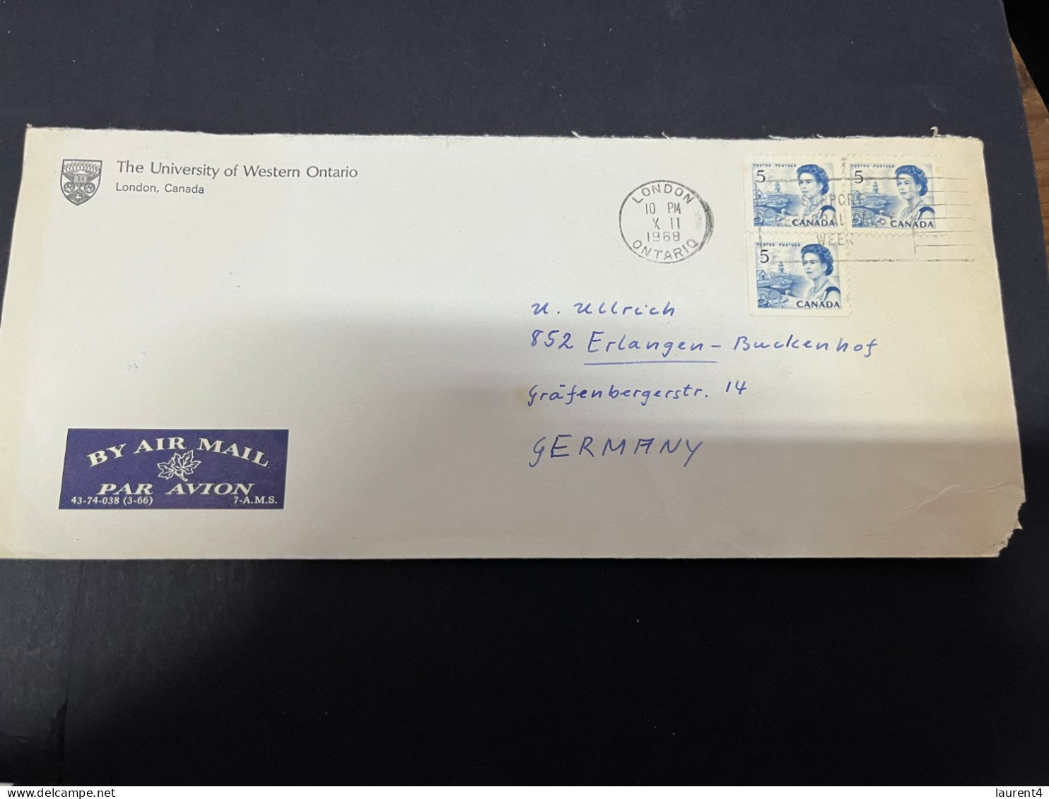 13-11-2023 (2 V 9) 2 Cover / Letter Posted From Canada To West Germany (1960's) - Covers & Documents
