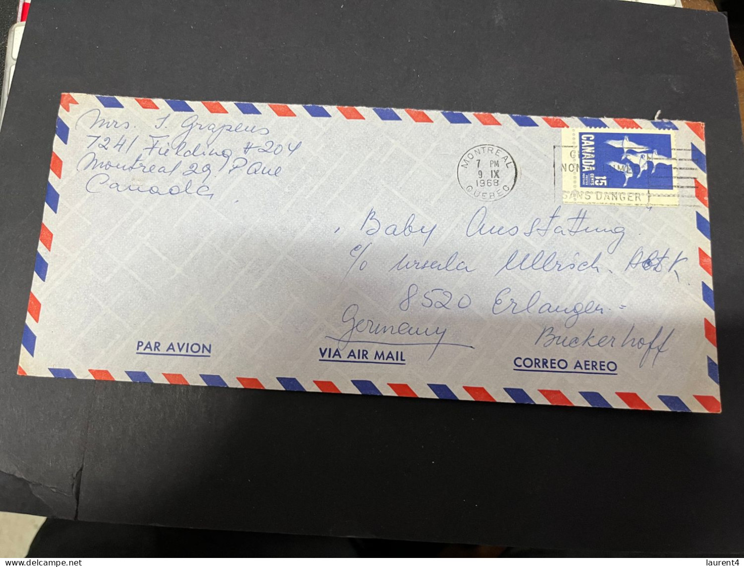 13-11-2023 (2 V 9) 2 Cover / Letter Posted From Canada To West Germany (1960's) - Cartas & Documentos