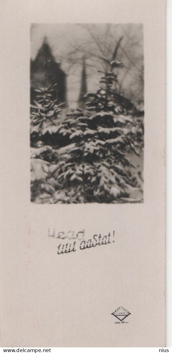 Estonia 1950 Happy New Year Head Uut Aastat, Size 12 X 6 Cm - Estonie