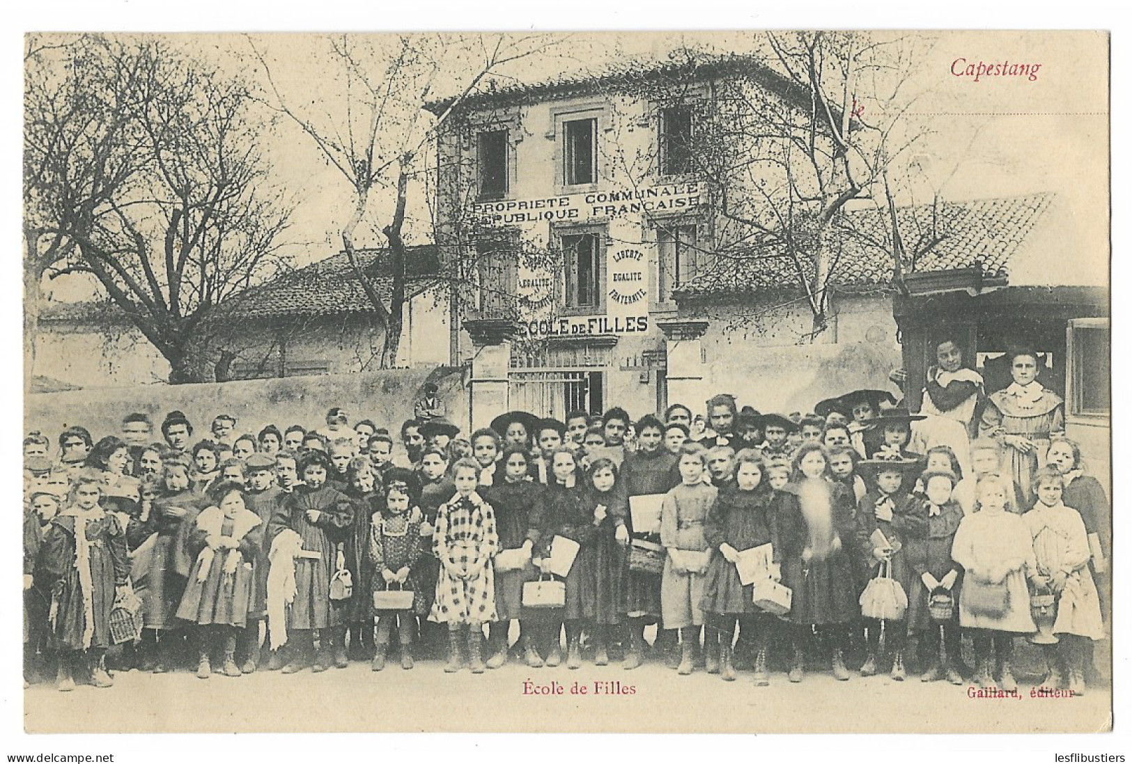 CPA 34 CAPESTANG Ecole Des Filles - Capestang