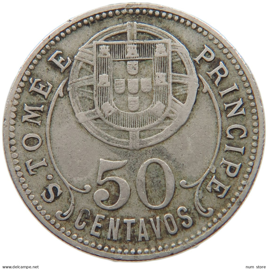 ST. THOMAS AND PRINCE 50 CENTAVOS 1929  #t098 0343 - Sao Tome En Principe