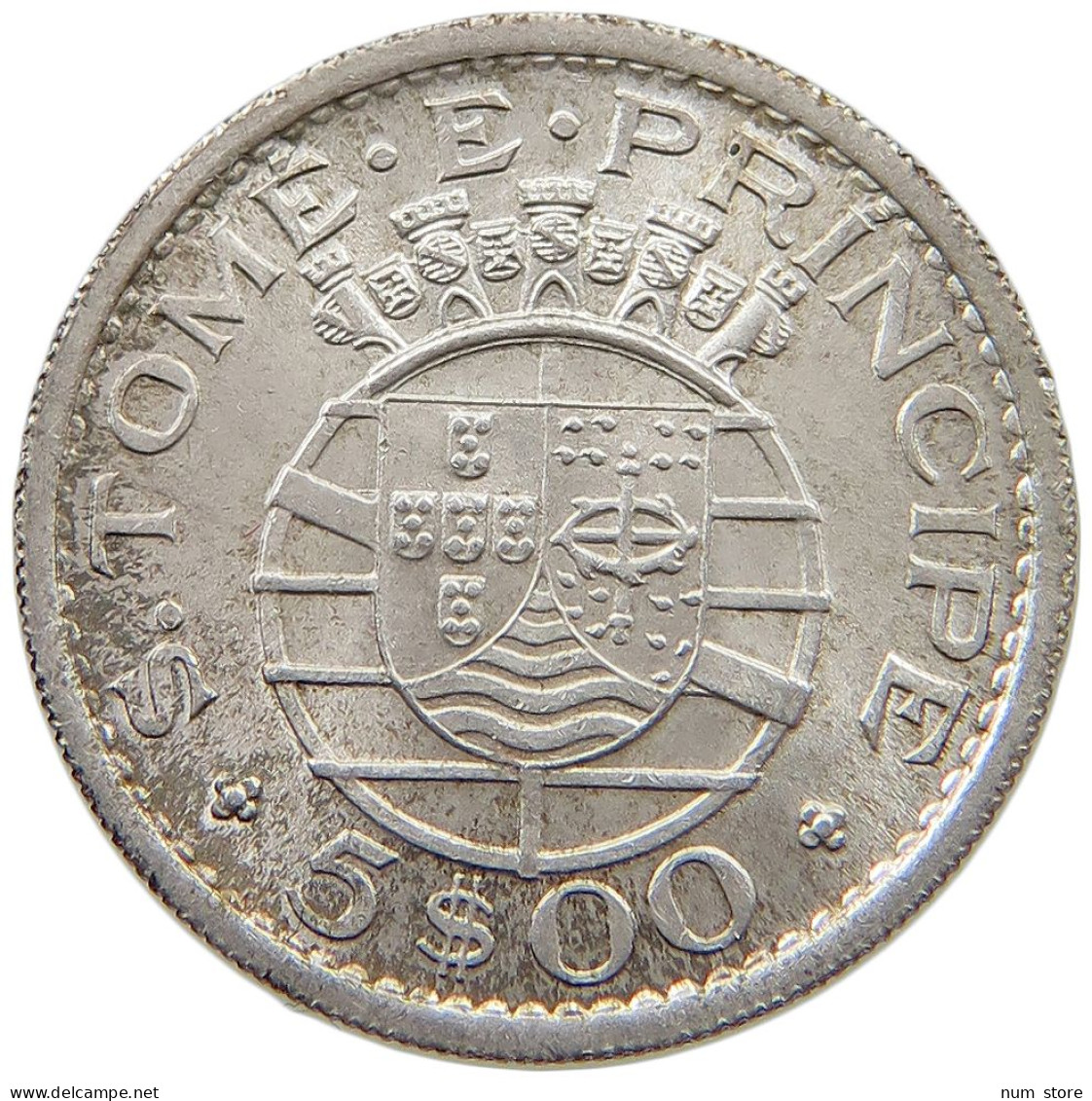 ST. THOMAS AND PRINCE 5 ESCUDOS 1962  #t064 0015 - Sao Tome And Principe