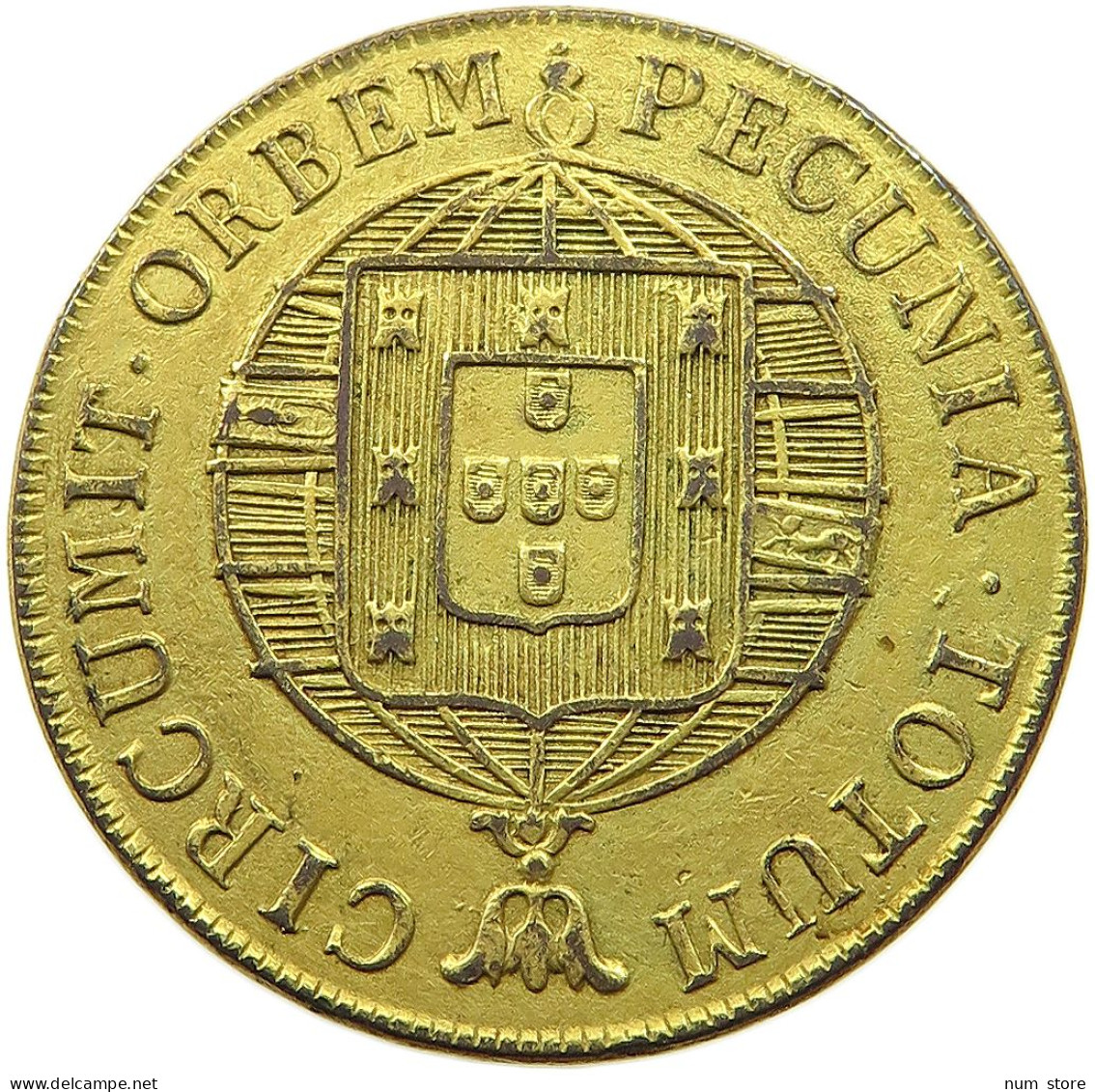 ST. THOMAS AND PRINCE 80 REIS 1825 80 REIS 1825 RARE GOLD PLATED #t059 0371 - Sao Tome Et Principe