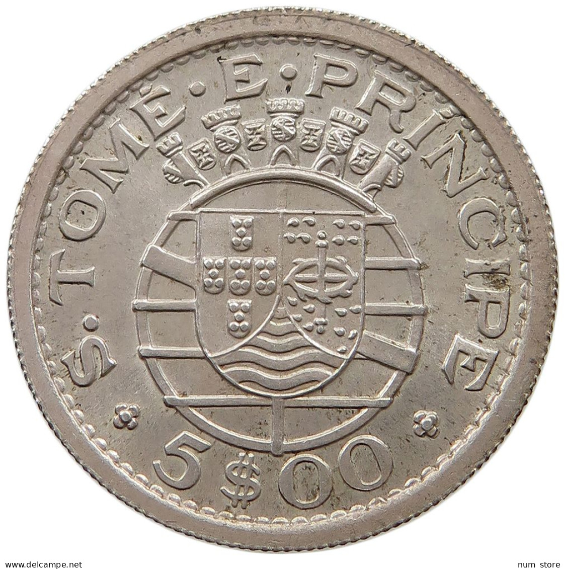 ST. THOMAS AND PRINCE 5 ESCUDOS 1951 PROVA #t065 0657 - Santo Tomé Y Príncipe