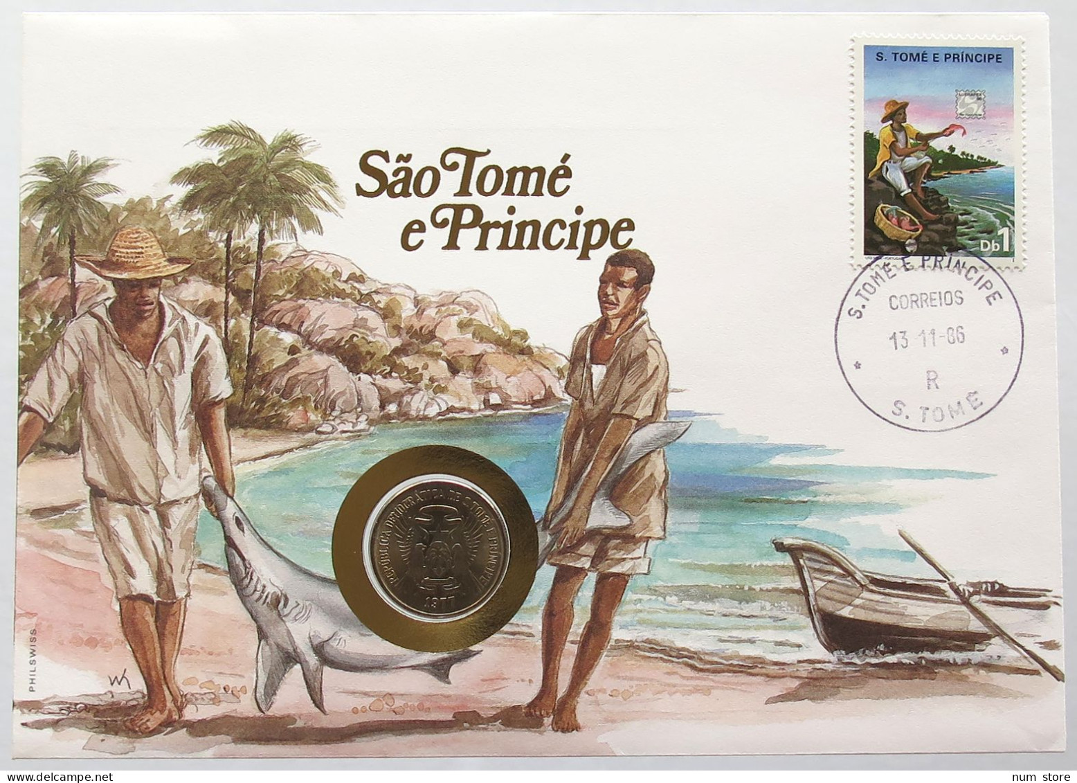 ST. THOMAS AND PRINCE STATIONERY 5 DOBRAS 1977  #bs18 0087 - São Tomé Und Príncipe