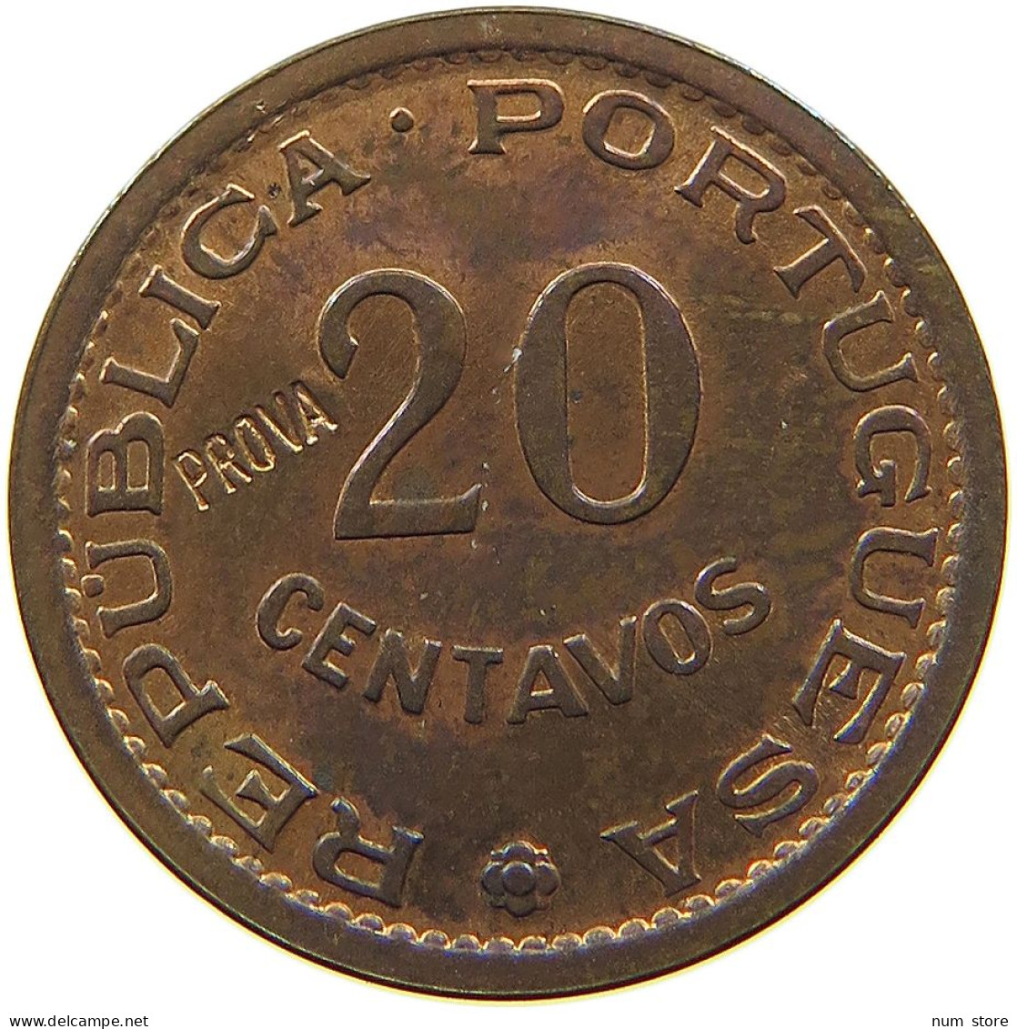 ST. THOMAS AND PRINCE 20 CENTAVOS 1971 PROVA #t065 0691 - Sao Tomé E Principe