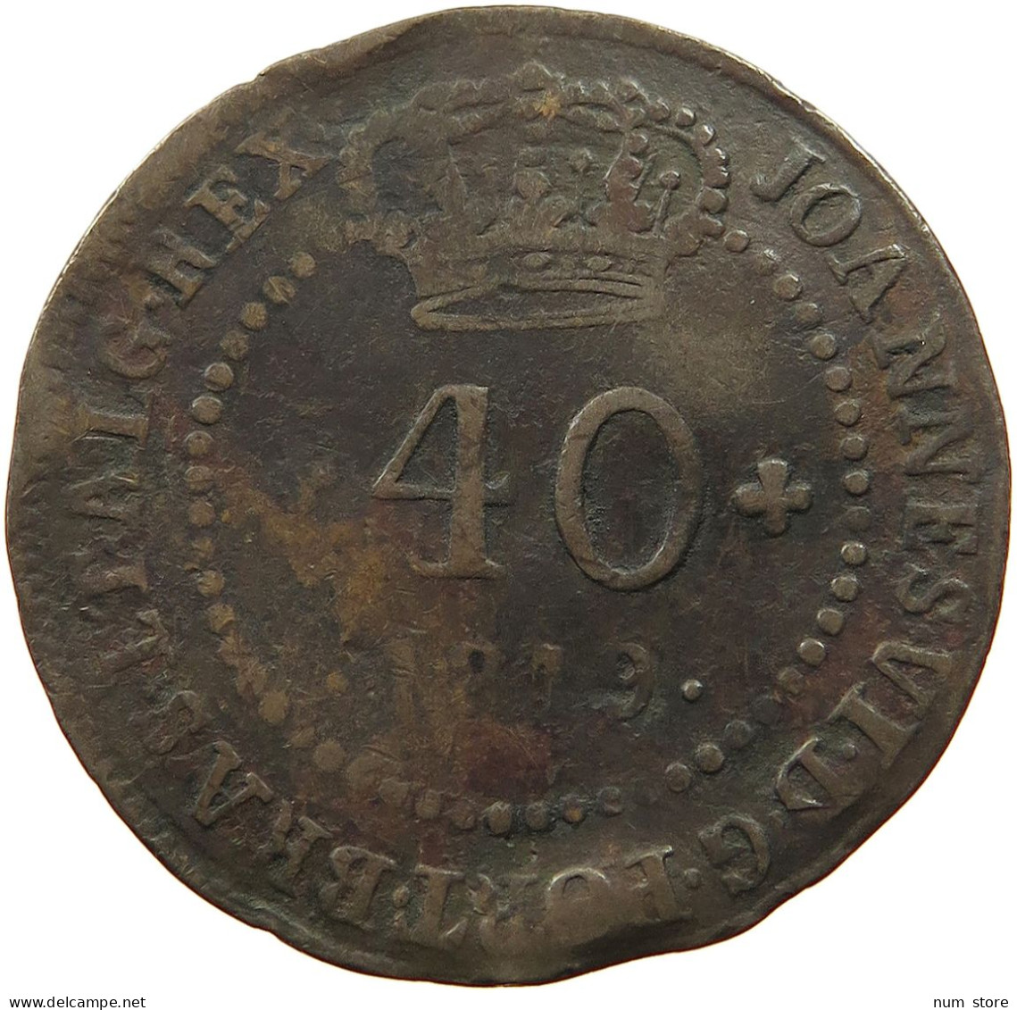 ST. THOMAS AND PRINCE 40 REIS 1819  #t064 0035 - Sao Tome And Principe