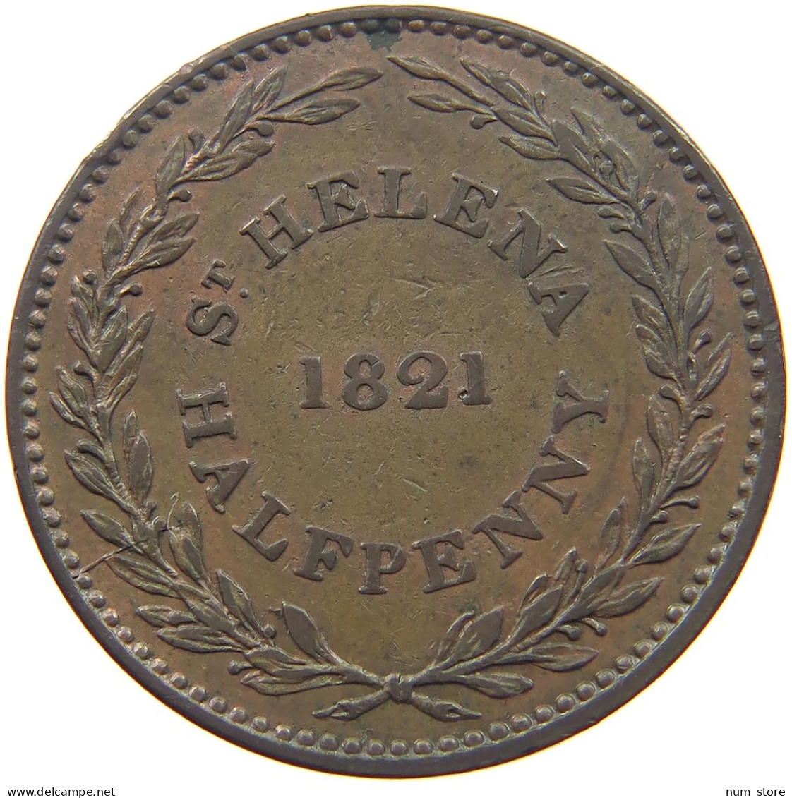 ST. HELENA HALFPENNY 1821  #t001 0065 - Sant'Elena