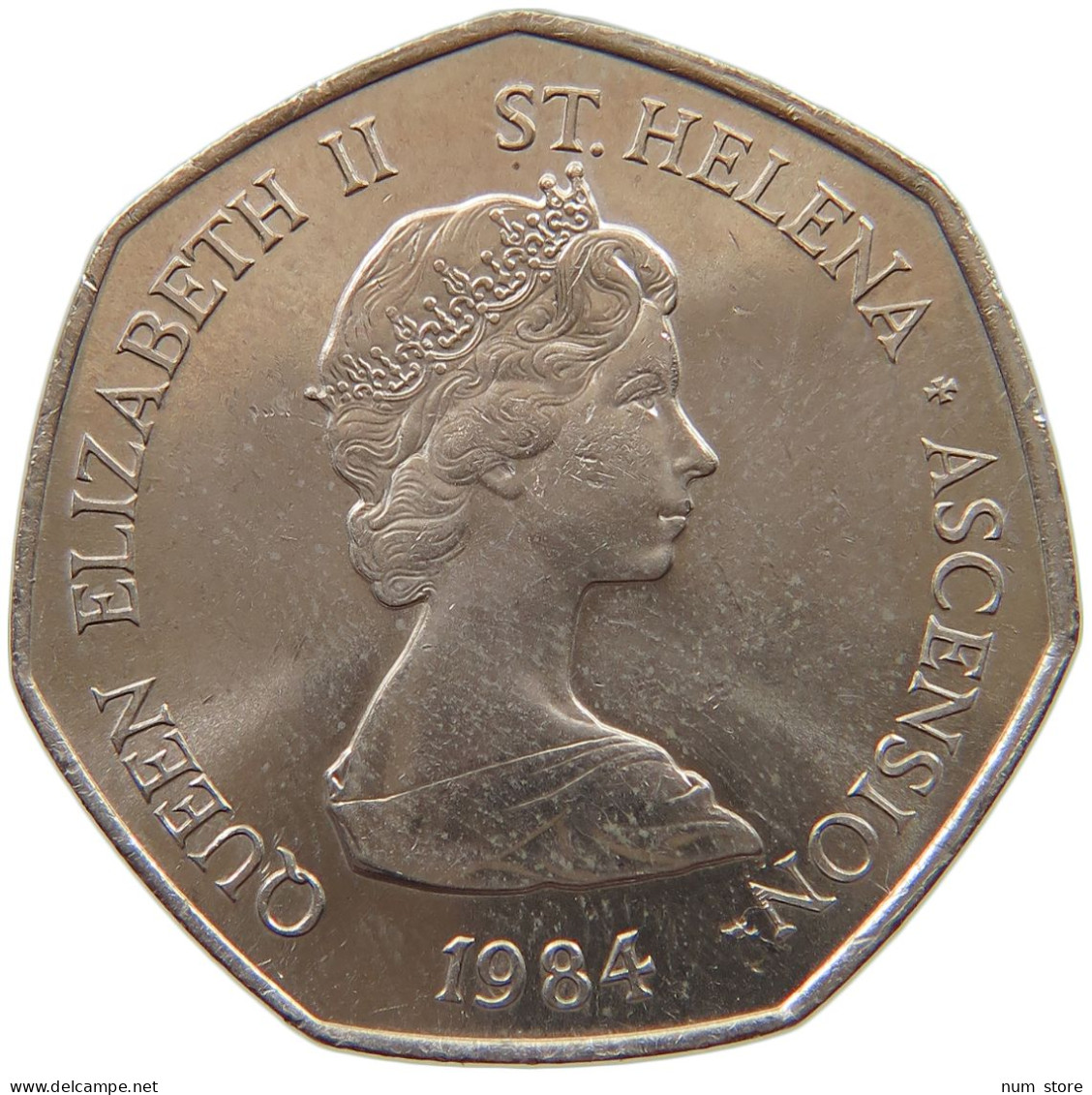 ST. HELENA 50 PENCE 1984 Elizabeth II. (1952-2022) #c042 0229 - Saint Helena Island