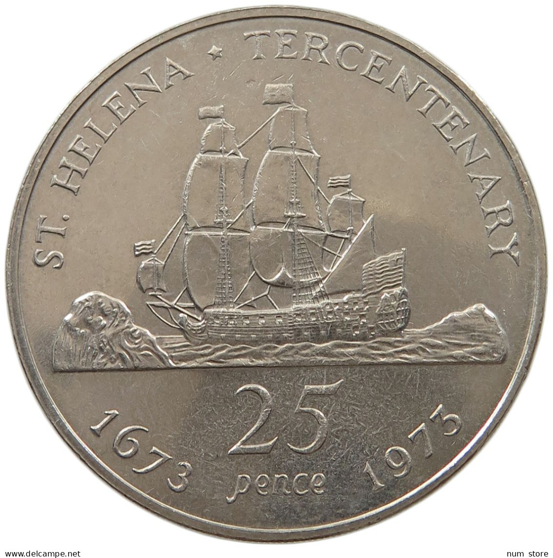 ST. HELENA 25 PENCE 1973 Elizabeth II. (1952-2022) #sm05 0399 - Sainte-Hélène