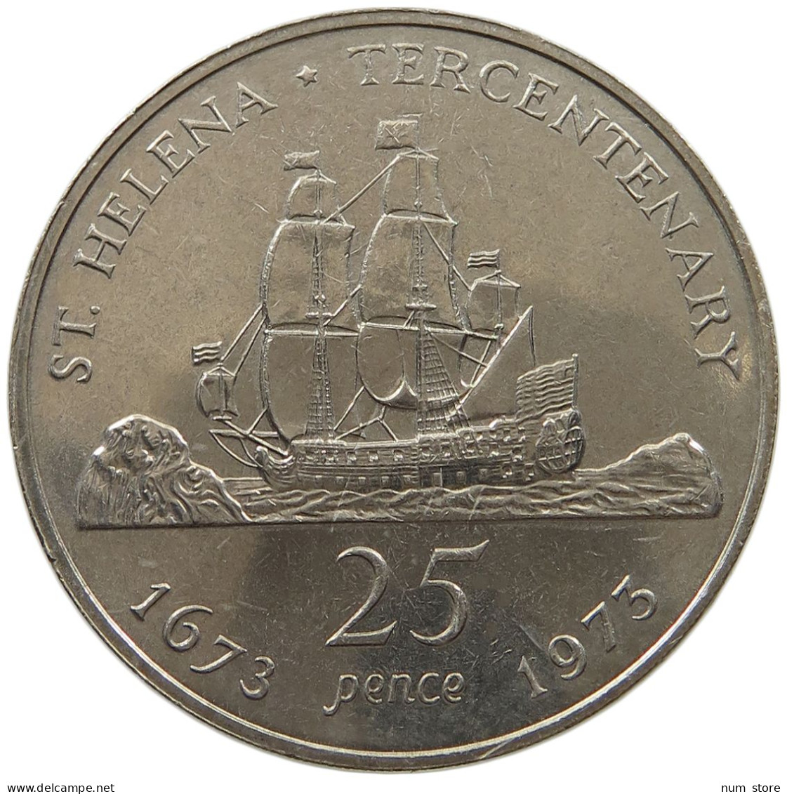 ST. HELENA 25 PENCE 1973  #alb059 0035 - Sint-Helena