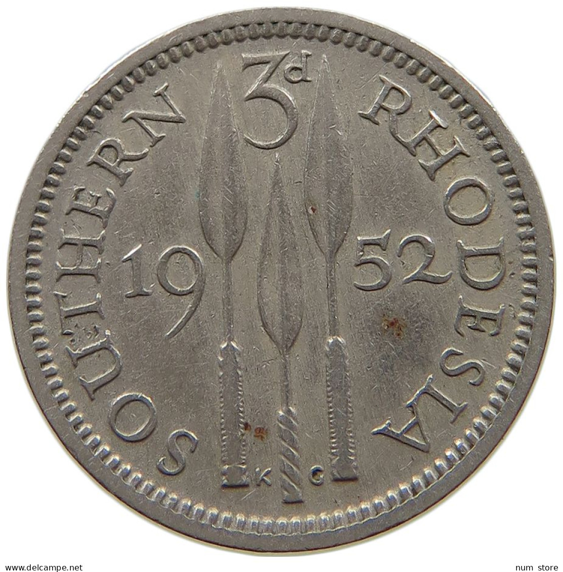 SOUTHERN RHODESIA 3 PENCE 1952 George VI. (1936-1952) #a089 0261 - Rhodesia