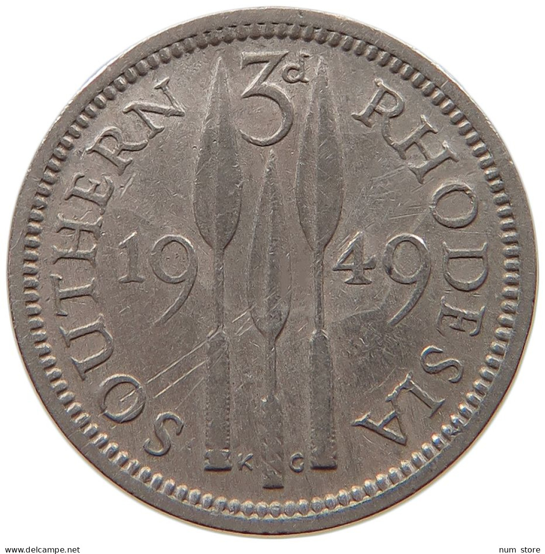 SOUTHERN RHODESIA 3 PENCE 1949 George VI. (1936-1952) #s028 0253 - Rhodesia