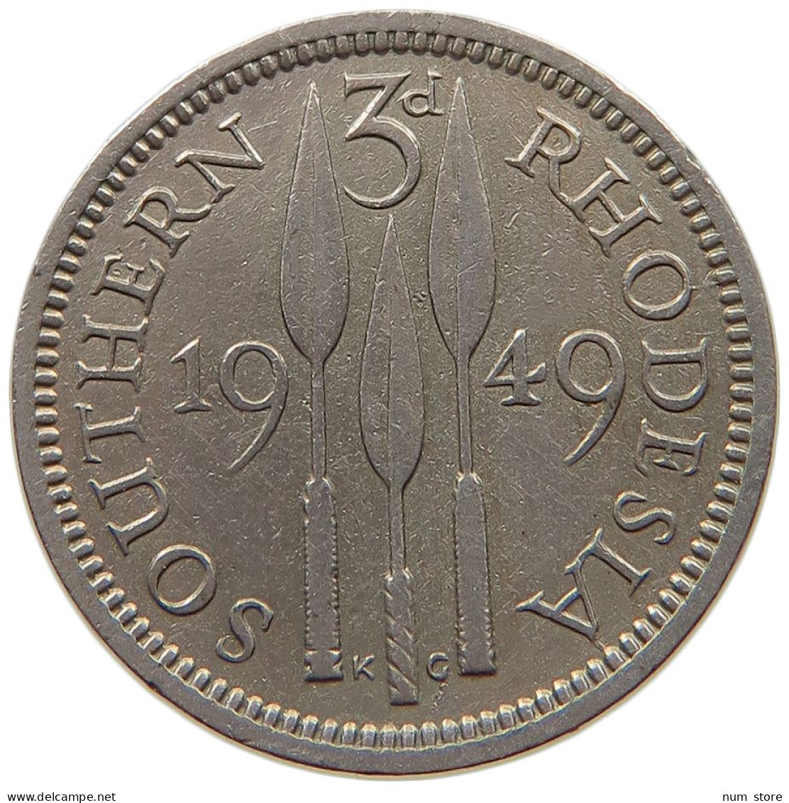 SOUTHERN RHODESIA 3 PENCE 1949 George VI. (1936-1952) #c038 0105 - Rhodesien