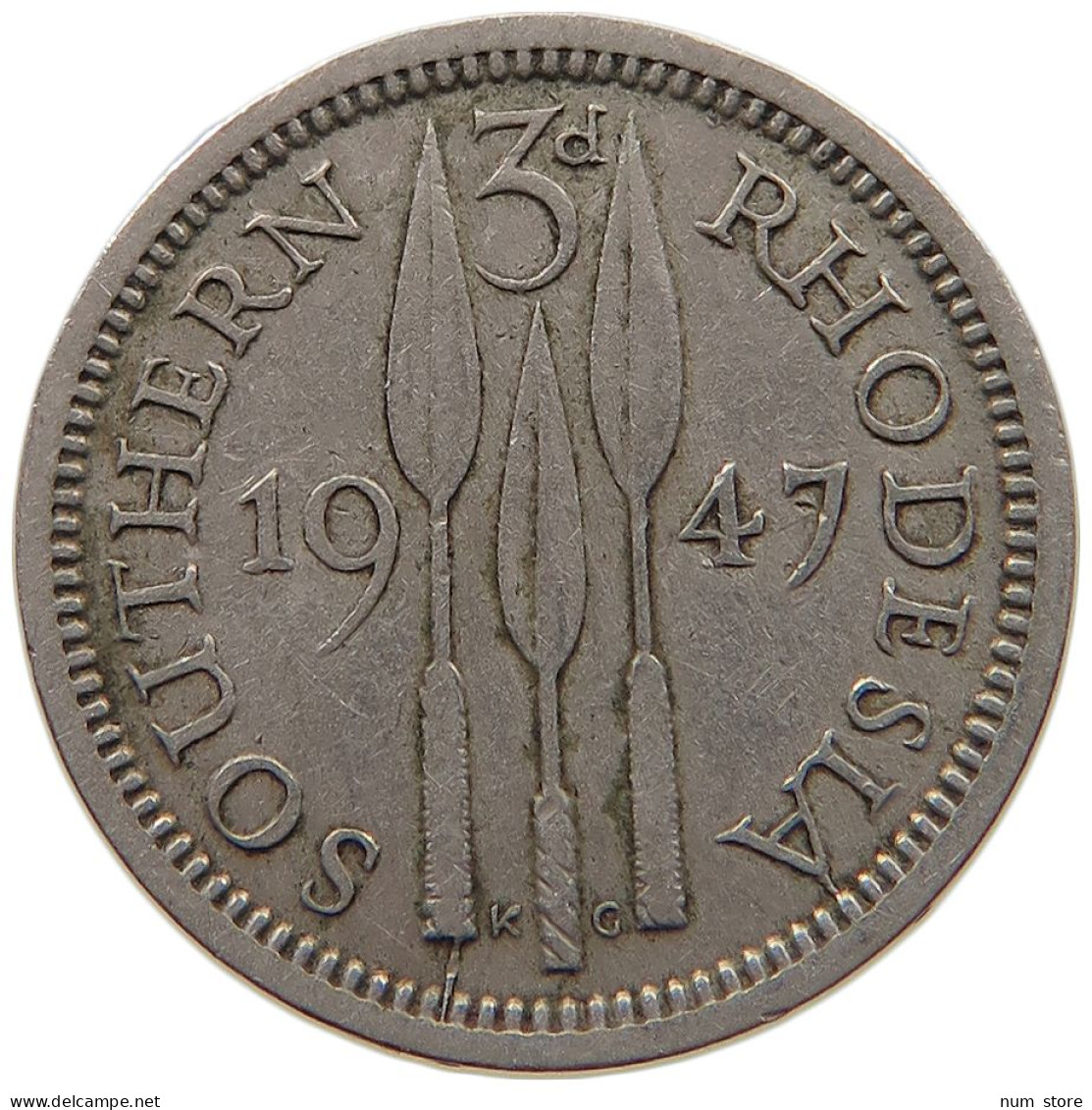 SOUTHERN RHODESIA 3 PENCE 1947 George VI. (1936-1952) #c021 0309 - Rhodesië