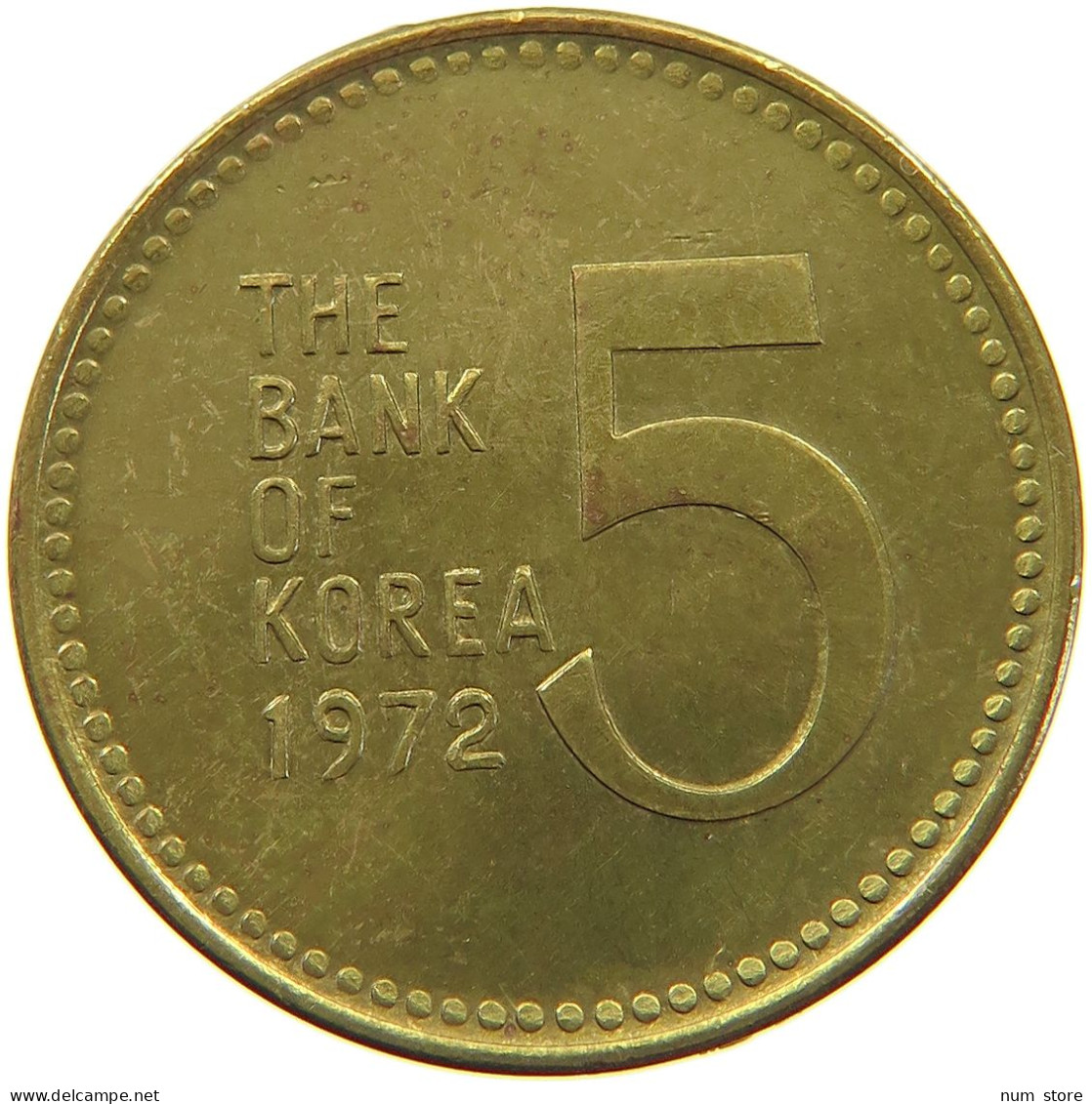 SOUTH KOREA 5 WON 1972  #a056 0531 - Korea, South