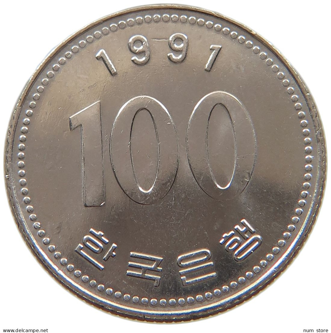 SOUTH KOREA 100 WON 1991  #c077 0009 - Korea, South