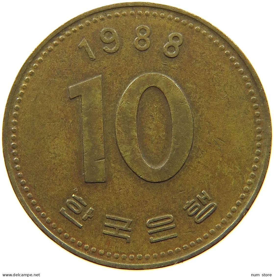 SOUTH KOREA 10 WON 1988  #s067 0011 - Korea (Zuid)