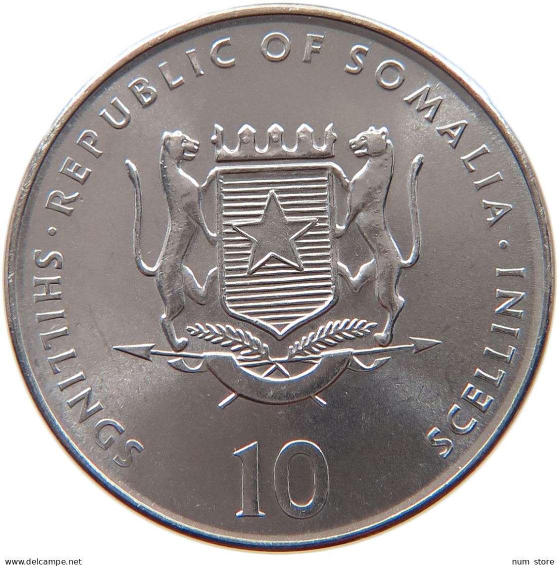 SOMALIA 10 SHILLINGS 2000  #s027 0119 - Somalia