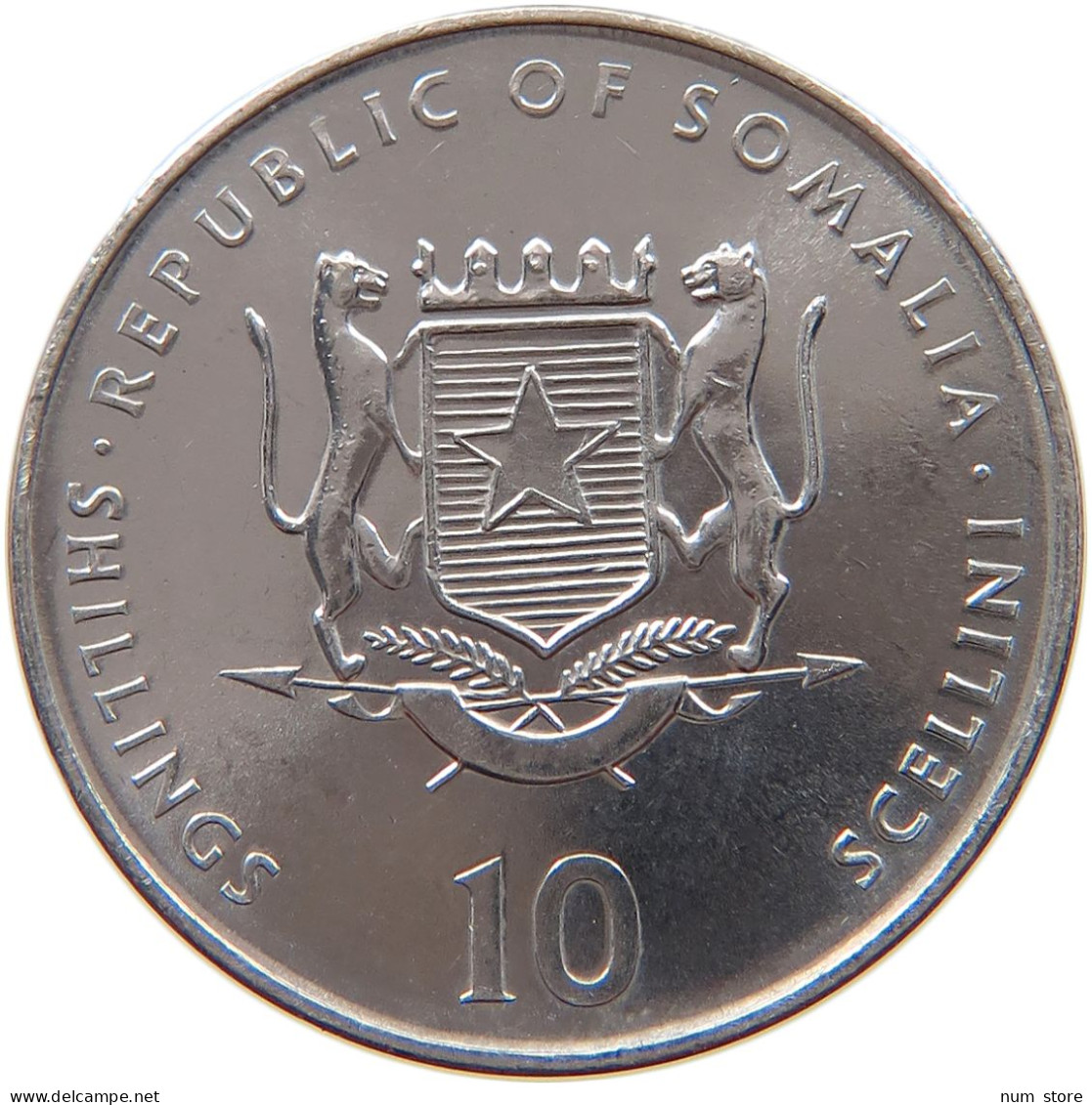 SOMALIA 10 SHILLINGS 2000  #s027 0109 - Somalia