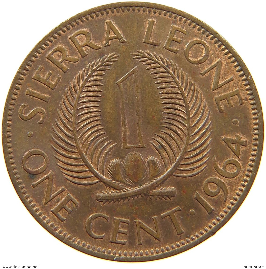 SIERRA LEONE CENT 1964  #s029 0253 - Sierra Leona