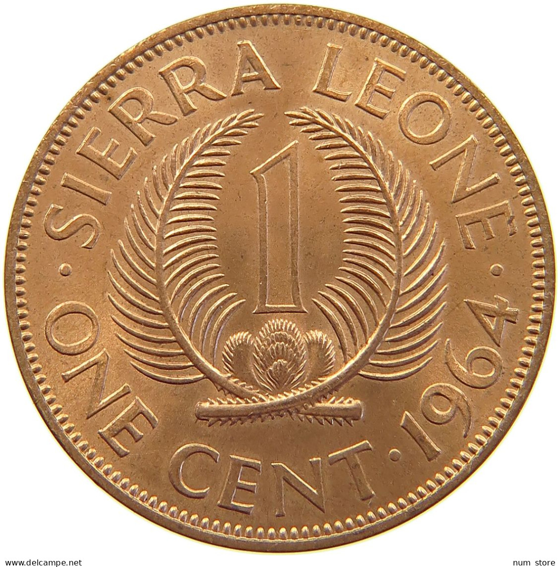 SIERRA LEONE CENT 1964  #s023 0275 - Sierra Leona