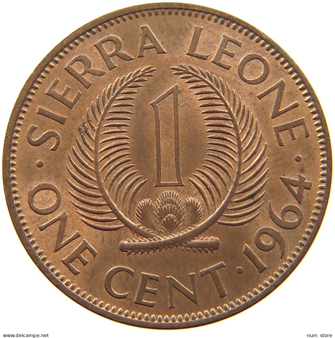 SIERRA LEONE CENT 1964  #c003 0387 - Sierra Leone