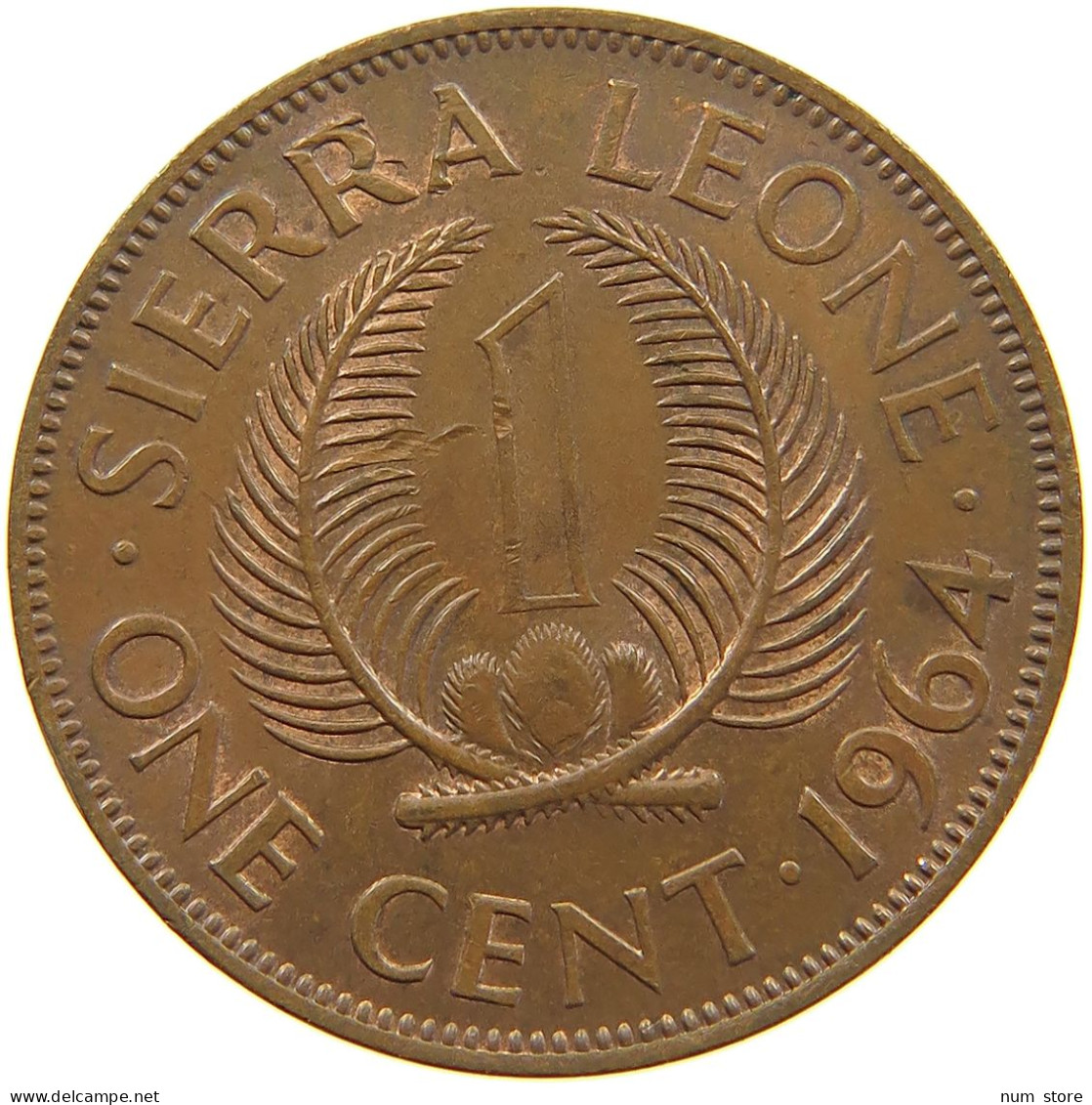 SIERRA LEONE CENT 1964  #c032 0555 - Sierra Leone