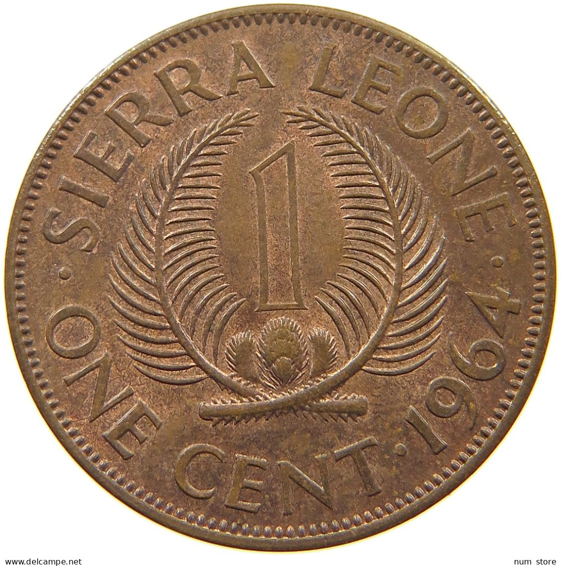 SIERRA LEONE CENT 1964  #a050 0693 - Sierra Leona