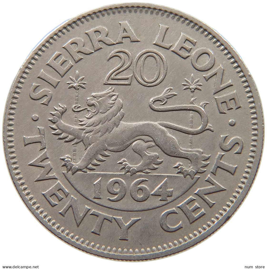 SIERRA LEONE 20 CENTS 1964  #c006 0483 - Sierra Leone