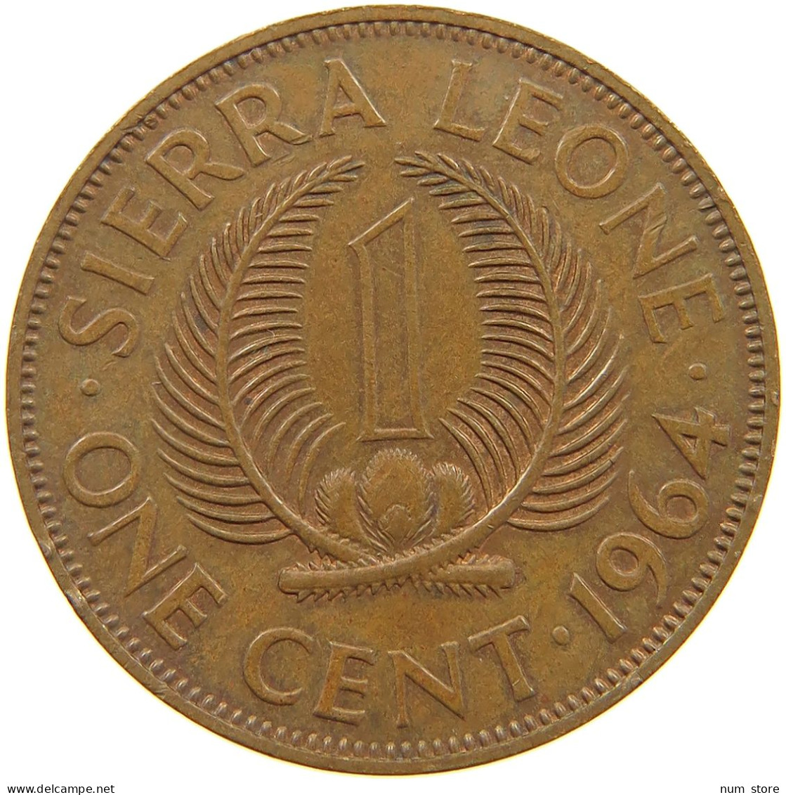 SIERRA LEONE CENT 1964  #a042 0263 - Sierra Leona