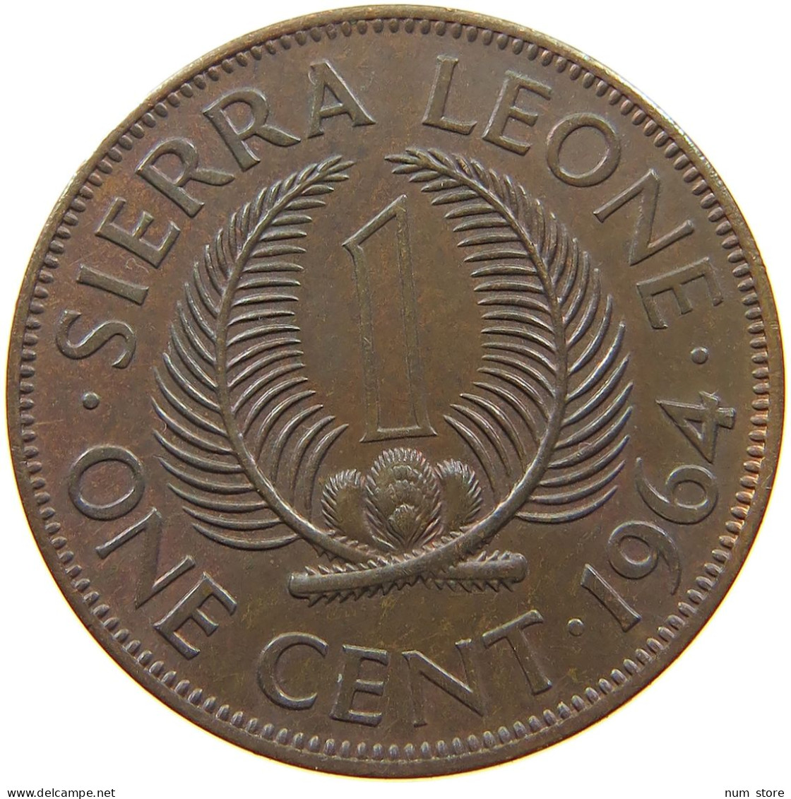 SIERRA LEONE CENT 1964  #a011 0335 - Sierra Leone